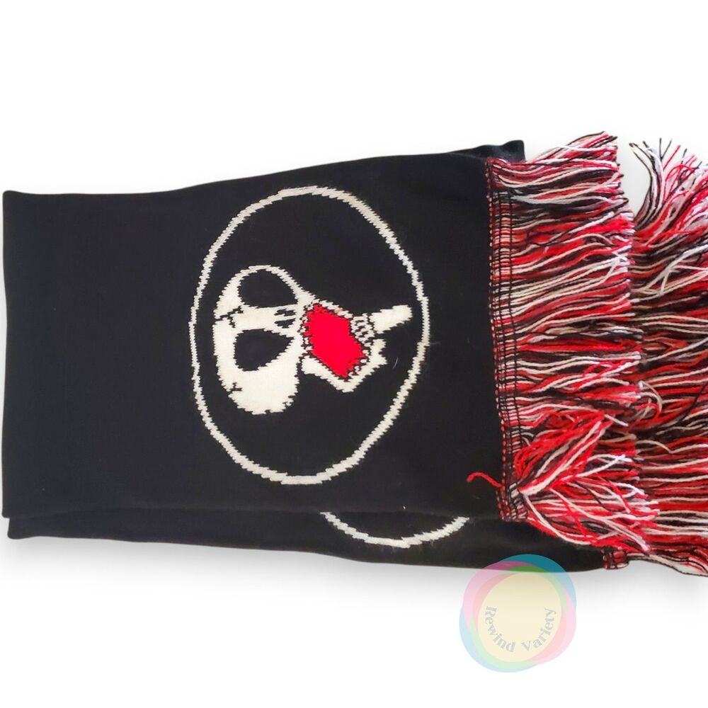 Subhumans Punk Rock Band Knit Scarf Double Sided Skull Logo - Picture 9 of 11